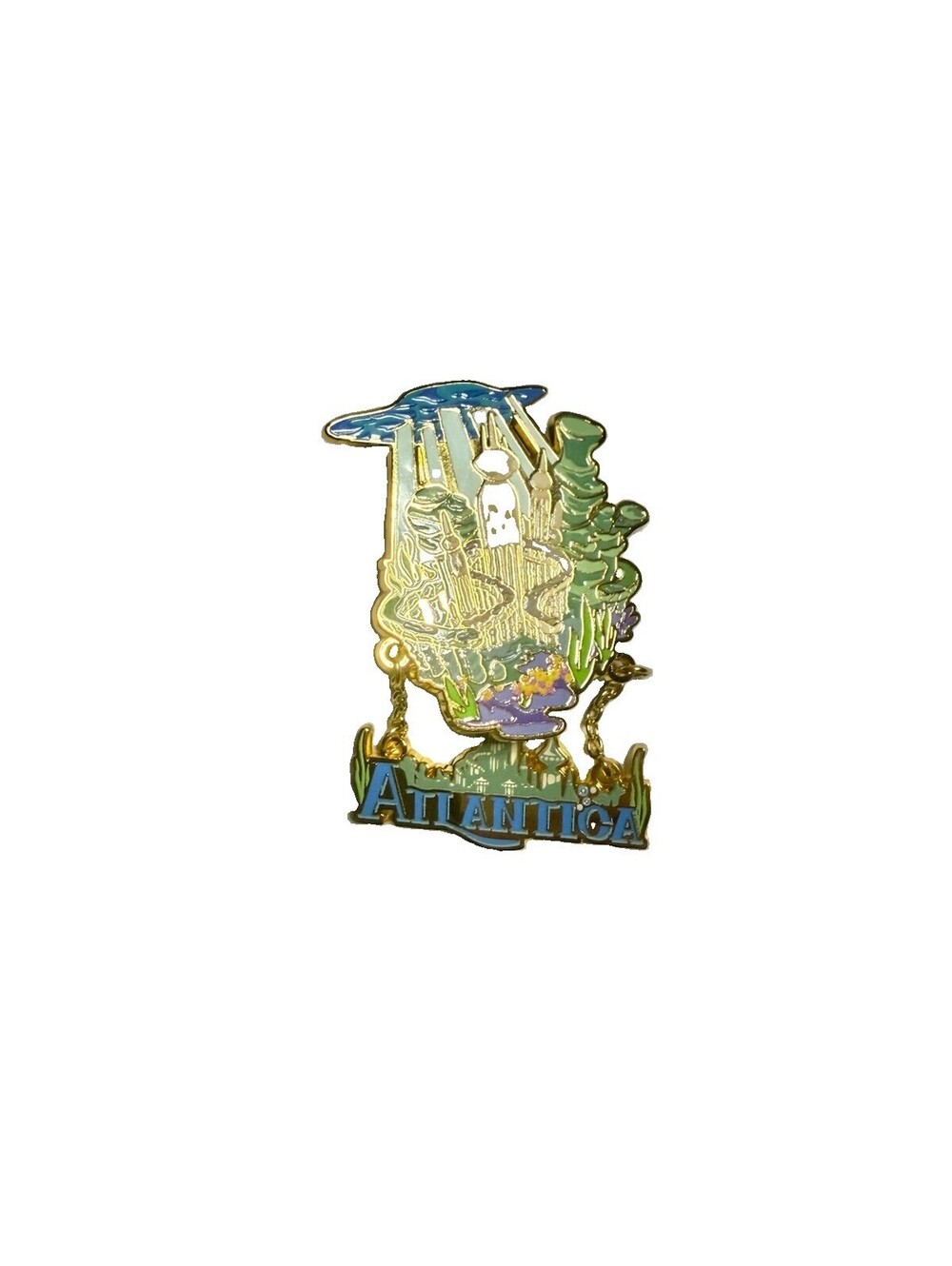 KINGDOM HEARTS Worlds/Planets Atlantica Pin Hinged Dangle GameStop